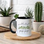 Foyoulame Pop Pop Coffee Mugs, Grandpa Gifts for Father's Day from Grandchildren, Grandpa Tea Cup Gifts for Birthday, World's Best Pop-Pop Ceramic Coffee Tea Mug 11oz
