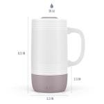 Ello Jane 18oz Ceramic Travel Mug with Handle, Splash-Resistant Slider Lid and Built-in Coaster, Perfect for Coffee and Tea, BPA Free, Dishwasher Safe, Gift for Him Her Birthday, Mauvewood