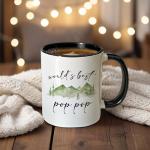 Foyoulame Pop Pop Coffee Mugs, Grandpa Gifts for Father's Day from Grandchildren, Grandpa Tea Cup Gifts for Birthday, World's Best Pop-Pop Ceramic Coffee Tea Mug 11oz