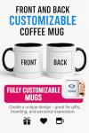 Personalized Coffee Mug | Custom Photo, Text, or Logo Cup (11oz, Black Rim, Inner, and Handle) |Dishwasher & Microwave Safe |Unique Gift for Men & Women –Taza Personalizada