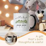 Foyoulame Pop Pop Coffee Mugs, Grandpa Gifts for Father's Day from Grandchildren, Grandpa Tea Cup Gifts for Birthday, World's Best Pop-Pop Ceramic Coffee Tea Mug 11oz
