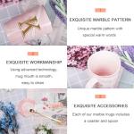 Letter K Personalized Initial Mugs with Flower, Letter K Personalized Novelty Coffee Mug, Novelty Letter Coffee Mugs for Women, Bridal Shower Gifts, Women's Initials Gifts Coffee Mug 14 Ounce Pink