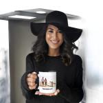 Personalized Coffee Mug | Custom Photo, Text, or Logo Cup (11oz, Black Rim, Inner, and Handle) |Dishwasher & Microwave Safe |Unique Gift for Men & Women –Taza Personalizada
