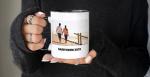 Personalized Coffee Mug | Custom Photo, Text, or Logo Cup (11oz, Black Rim, Inner, and Handle) |Dishwasher & Microwave Safe |Unique Gift for Men & Women –Taza Personalizada