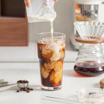 INSETLAN 20oz Clear Glass Cup with Lid and Glass Straw, Set of 2 Thickened Glass Coffee Tumblers, Drinking Glasses with Straw for Smoothie, Tea, Milk, Whiskey, Water and More – Elegant & Durable