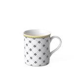 Villeroy & Boch Audun Promenade Coffee Mug, Premium Porcelain, Made in Germany, 10 oz Capacity, White/Gray/Yellow