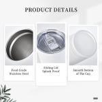 Kaireno Mushroom Tumbler Field Plants Leaf Stainless Steel Insulated Tumblers with Lid Straw Reusable Mushrooms Coffee Travel Mug Drinking Water Wine Cups Birthday Gifts for Women 20 Oz