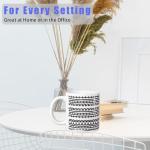 Funny Hidden Message Ceramic Coffee Mug with Black Rune Pattern for Adults, Men & Women – 11oz Durable Ceramic Cup for Coffee Lovers | Unique Office Prank, White Elephant Gift