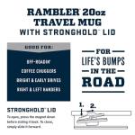 YETI Rambler 20 oz Travel Mug, Stainless Steel, Vacuum Insulated with Stronghold Lid, Cherry Blossom