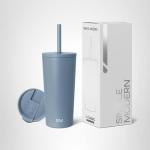 Simple Modern Classic Tumbler with Straw Lid | Insulated Iced Coffee Cup Reusable Stainless Steel Water Bottle Travel Mug | Gifts for Women Men Her Him | 20oz | Blue Dune