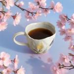 STAWGRNY Handmade Ceramic Coffee Mug 6.5 oz Small Coffee Mug Cute Floral Mug Tea Cup Espresso Mug Aesthetic Mug Cute Coffee Cup Gift for Women (Yellow and Purple Flowers)