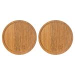 Uxcell Wooden Bamboo Tea Glass Cup Lid, 2.91 Inch, Sealed Lid - Pack of 2