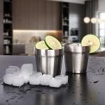 Youda Stainless Steel Double Walled Insulated Cups(Set of 4) Stackable, Coffee Cup/Tea Cup/Chilling Beer Glasses, Great for Toddlers, for Travel, Outdoor, Camping&Everyday(6 oz, Silver)