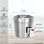 Youda Stainless Steel Double Walled Insulated Cups(Set of 4) Stackable, Coffee Cup/Tea Cup/Chilling Beer Glasses, Great for Toddlers, for Travel, Outdoor, Camping&Everyday(6 oz, Silver)