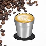 Youda Stainless Steel Double Walled Insulated Cups(Set of 4) Stackable, Coffee Cup/Tea Cup/Chilling Beer Glasses, Great for Toddlers, for Travel, Outdoor, Camping&Everyday(6 oz, Silver)