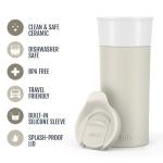 Ello Ogden 16oz Ceramic Travel Mug with Splash-Resistant Slider Lid and Protective Silicone Sleeve, Perfect for Coffee or Tea, BPA-Free, Dishwasher Safe, Mineral