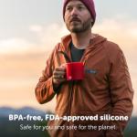 Silipint 16oz Silicone Coffee Mug – Unbreakable Dishwasher Safe Microwave Oven & Freezer Compatible Travel Mug – Non-Toxic Reusable Cup for Hot Coffee Tea or Cold Drinks (Classic Red) Pack of 1