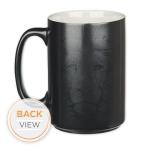 Christian Art Gifts Large Ceramic Inspirational Scripture Coffee & Tea Mug for Men: Strong & Courageous Bible Verse, Glossed Lion Non-toxic Lead-free Cup, Microwave/Dishwasher Safe, Black/Gray, 14 oz.