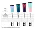 IRON °FLASK Classic Tumbler - Vacuum Insulated Stainless Steel Water Bottle, Double Walled, Drinking Cup, Insulated Travel Mug (Blue Waves, 24 oz Solid Lid)