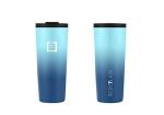 IRON °FLASK Classic Tumbler - Vacuum Insulated Stainless Steel Water Bottle, Double Walled, Drinking Cup, Insulated Travel Mug (Blue Waves, 24 oz Solid Lid)
