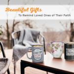 Christian Art Gifts Large Ceramic Inspirational Scripture Coffee & Tea Mug for Men & Women: Stand Firm Encouraging Bible Verse, Microwave & Dishwasher Safe Non-toxic Hot/Cold Cup, Gray & Black, 14 oz.