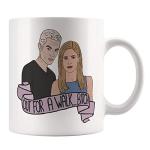 Fonhark - Buffy the Vampire Slayer Mug, Out for a Walk... Bitch, 11 Oz Novelty Coffee Mug/Cup, White