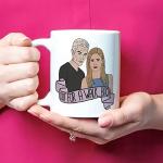 Fonhark - Buffy the Vampire Slayer Mug, Out for a Walk... Bitch, 11 Oz Novelty Coffee Mug/Cup, White