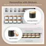 2 oz Matt Black Glass Jars with Lids, 3 Pack Small Glass Containers with Plastic Woodgrain Lids & Inner Liners, Empty Reusable Airtight Cosmetic Containers for Tea, Coffee, Creams, Lotion, Spice