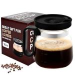 16 Oz Glass Coffee Pot Mug with Lid,Novelty Coffee Pot Cup | the Perfect Unique Gift for Coffee Lovers, Coworkers & Dad,for Hot Teas,Hot Chocolate Etc(1pc)