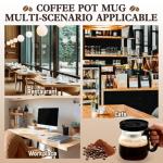 16 Oz Glass Coffee Pot Mug with Lid,Novelty Coffee Pot Cup | the Perfect Unique Gift for Coffee Lovers, Coworkers & Dad,for Hot Teas,Hot Chocolate Etc(1pc)