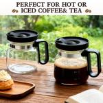 16 Oz Glass Coffee Pot Mug with Lid,Novelty Coffee Pot Cup | the Perfect Unique Gift for Coffee Lovers, Coworkers & Dad,for Hot Teas,Hot Chocolate Etc(1pc)