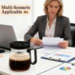 16 Oz Glass Coffee Pot Mug with Lid,Novelty Coffee Pot Cup | the Perfect Unique Gift for Coffee Lovers, Coworkers & Dad,for Hot Teas,Hot Chocolate Etc(1pc)