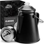 COLETTI Classic Percolator Coffee Pot — The Most Nostalgic Camping Coffee Pot, Now Modernized [Matte Gray Enamel, 12 Cup]