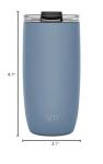 Simple Modern Voyager Tumbler with Flip Lid | Travel Coffee Mug | Insulated Stainless Steel Cold Brew Iced or Hot Coffee Cup | Gifts for Women Men Her Him | 16oz, Blue Dune