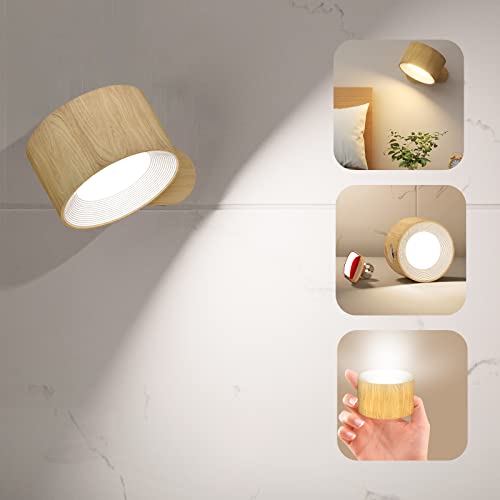 Rechargeable LED Wall Sconce for Bedroom Decor