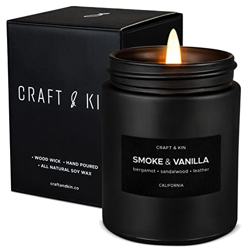 Craft & Kin Smoke & Vanilla Scented Candle
