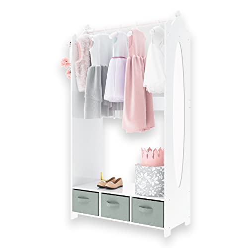 Kids Costume Organizer Hanging Closet Unit - White