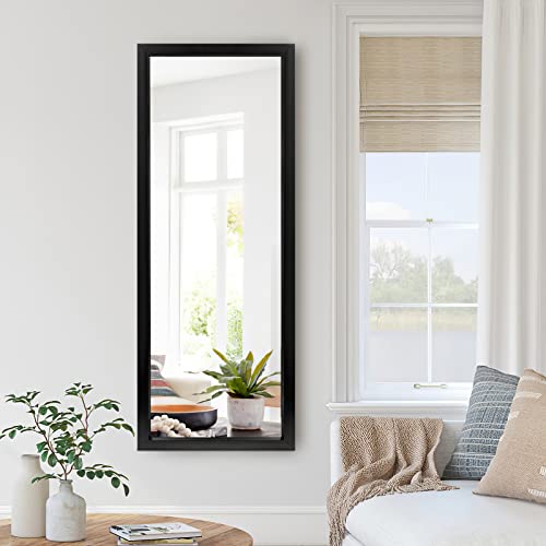 Large 43"x16" Black Full Length Bedroom Mirror