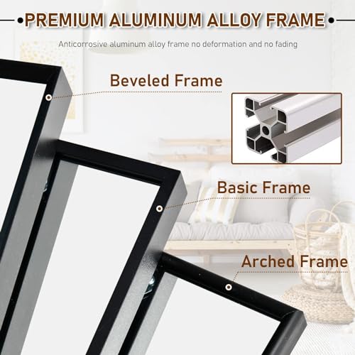 Stylish 59" Full-Length Standing Mirror - Black