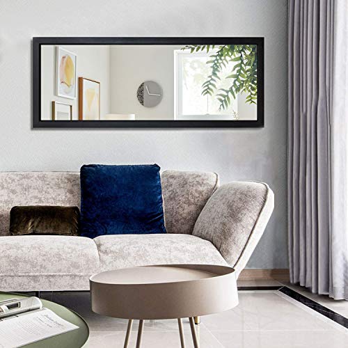 Large 43"x16" Black Full Length Bedroom Mirror