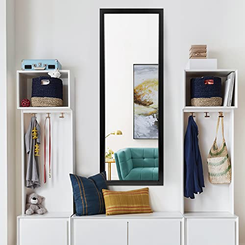 Large 43"x16" Black Full Length Bedroom Mirror