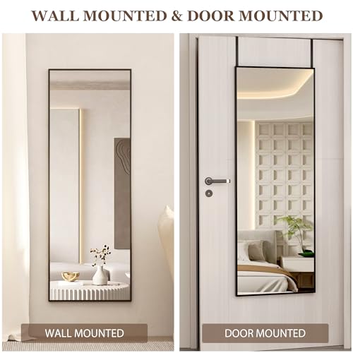 Stylish Black Full Length Wall Mounted Mirror