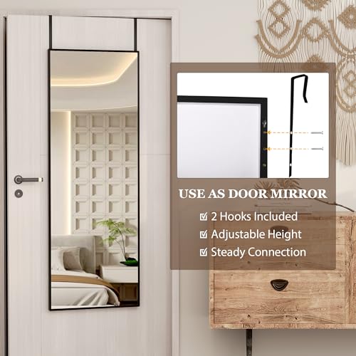 Stylish Black Full Length Wall Mounted Mirror