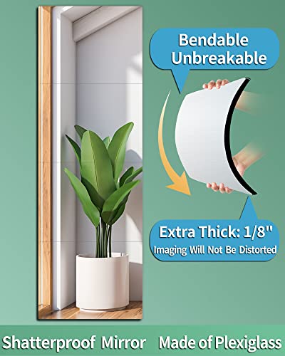 Shatterproof Full-Length Wall Mirror Set for Bedrooms