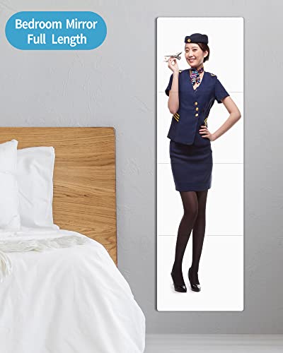 Shatterproof Full-Length Wall Mirror Set for Bedrooms