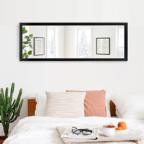 Large 43"x16" Black Full Length Bedroom Mirror