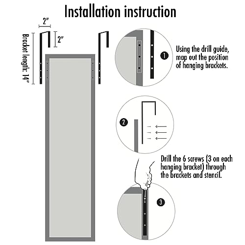 Black Full Length Over The Door Mirror