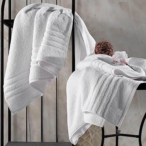 Premium Jumbo Bath Sheets - 2-Pack White Towels