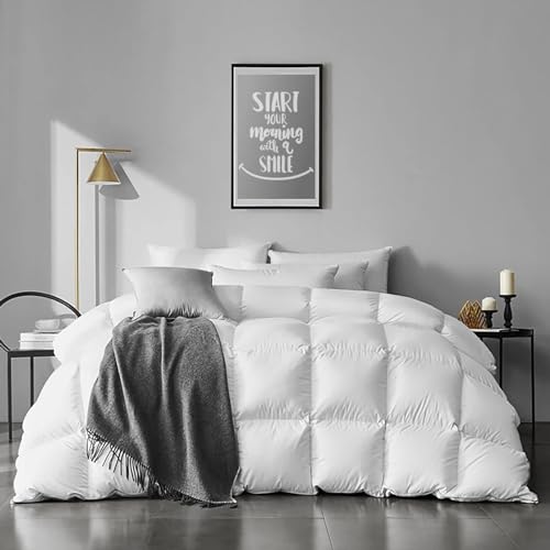 Ultra Soft Queen Feather Down Comforter, Ivory White