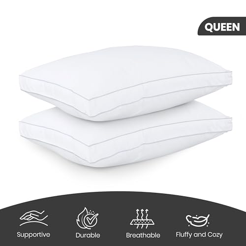 Utopia Queen Size Cooling Bed Pillows, Set of 2